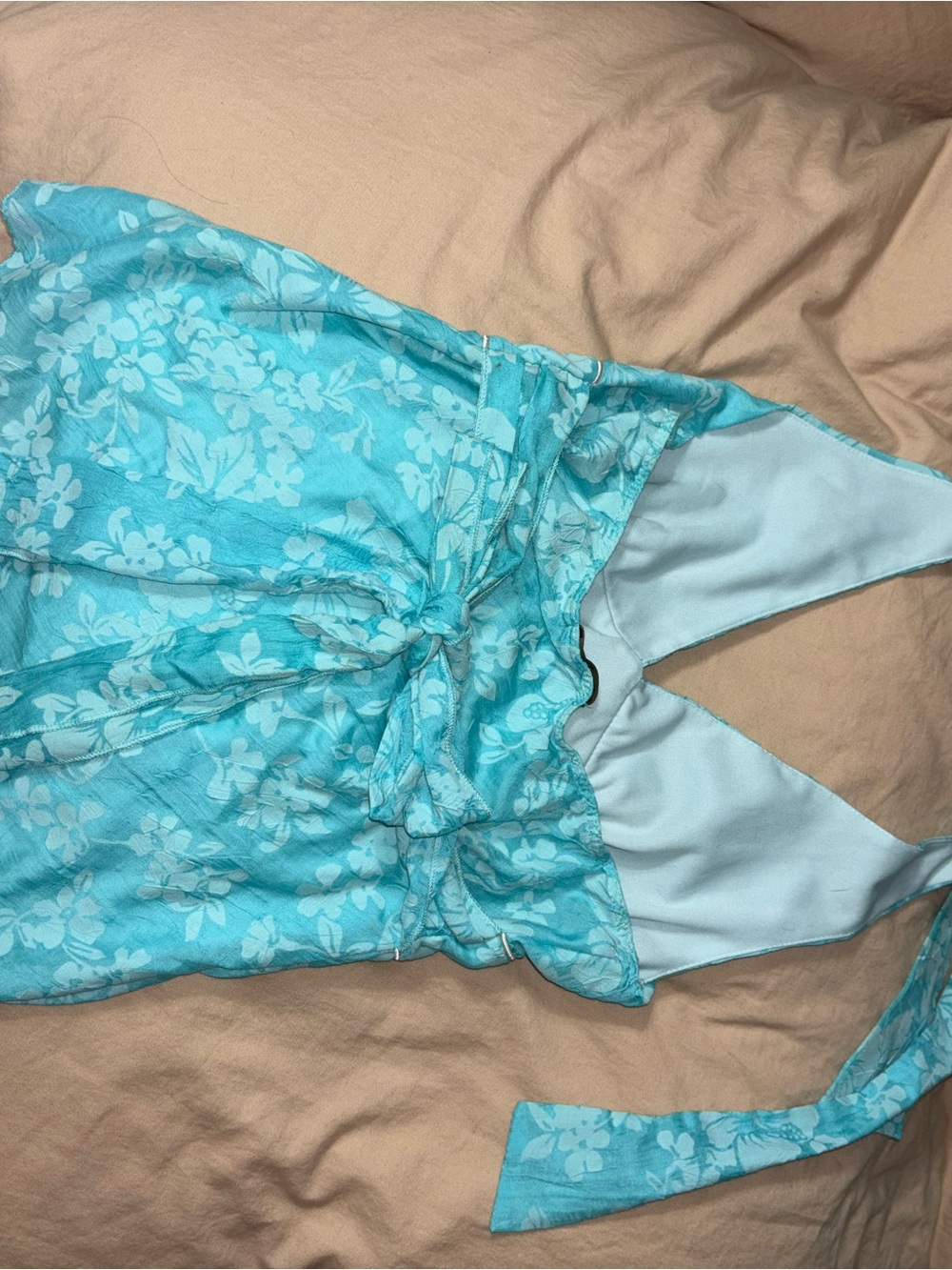 Vintage Beachy Floral Halter Top - Picture 3 of 5